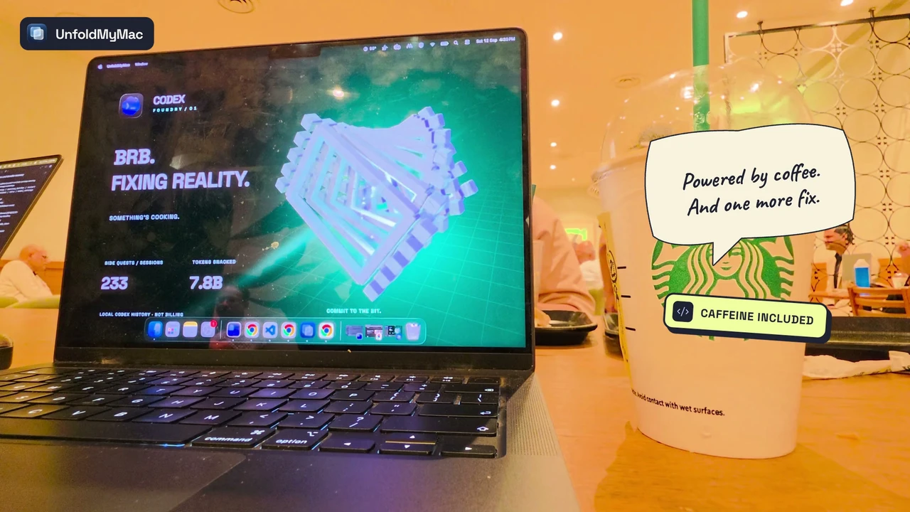 Codex Foundry, filmed on a real MacBook in a café