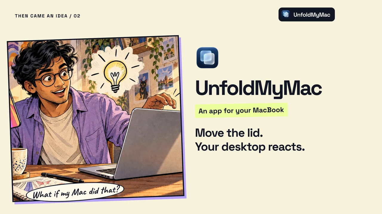 Watch the lid: an illustrated MacBook opening and closing